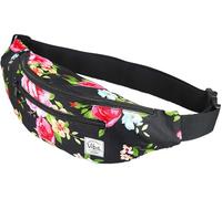 Vibe Festival Gear Sac Banane pour Homme et Femme -Plusieurs Couleurs- Sacoche Homme bandouliere Noir holographique Argent, Or pour Festivals, randonnée, Course à Pied, Cyclism (Retrofloral)