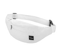 Vibe Festival Gear Sac Banane pour Homme et Femme -Plusieurs Couleurs- Sacoche Homme bandouliere Noir holographique Argent, Or pour Festivals, randonnée, Course à Pied, Cyclisme.(Blanc)