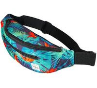 Vibe Festival Gear Sac Banane pour Homme et Femme -Plusieurs Couleurs- Sacoche Homme bandouliere Noir holographique Argent, Or pour Festivals, randonnée, Course à Pied, Cyclism (Hawaii)