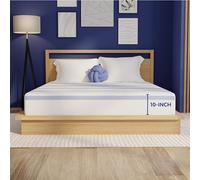 Vibe Matelas en mousse à mémoire de forme gel, sans fibre de verre, certifié CertiPUR-US, lit double, blanc