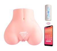 Vibeconnect - Masturbateur de torse connecté par application, pour hommes (couleur naturelle)