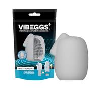 Vibeggs Twisty Tongues Manchon de masturbation vibrant White 7-18 cm