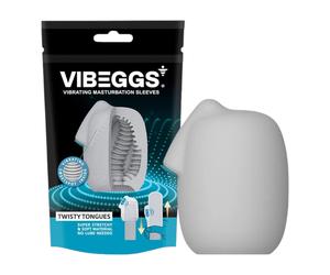 VIBEGGS Twisty Tongues - œuf vibrant masturbateur (blanc)