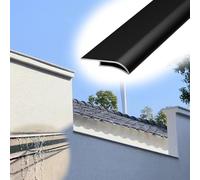 Vibeo Barre de Seuil Gouttière Murale Extérieure en Métal, Nez de Gouttière en Bec d'aigle, Moulure de Transition pour Gouttières, pour Partie Supérieure de Toit et Balcon(Black,30mm (1.2in))