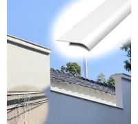 Vibeo Barre de Seuil Gouttière Murale Extérieure en Métal, Nez de Gouttière en Bec d'aigle, Moulure de Transition pour Gouttières, pour Partie Supérieure de Toit et Balcon(White,30mm (1.2in))