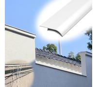 Vibeo Barre de Seuil Gouttière Murale Extérieure en Métal, Nez de Gouttière en Bec d'aigle, Moulure de Transition pour Gouttières, pour Partie Supérieure de Toit et Balcon(White,40mm (1.6in))