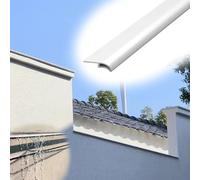 Vibeo Barre de Seuil Gouttière Murale Extérieure en Métal, Nez de Gouttière en Bec d'aigle, Moulure de Transition pour Gouttières, pour Partie Supérieure de Toit et Balcon(White,20mm (0.8in))