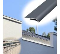 Vibeo Barre de Seuil Gouttière Murale Extérieure en Métal, Nez de Gouttière en Bec d'aigle, Moulure de Transition pour Gouttières, pour Partie Supérieure de Toit et Balcon(Gray,30mm (1.2in))