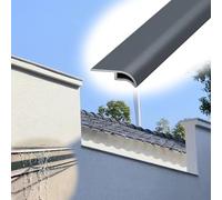 Vibeo Barre de Seuil Gouttière Murale Extérieure en Métal, Nez de Gouttière en Bec d'aigle, Moulure de Transition pour Gouttières, pour Partie Supérieure de Toit et Balcon(Gray,14mm (0.6in))