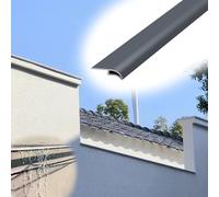 Vibeo Barre de Seuil Gouttière Murale Extérieure en Métal, Nez de Gouttière en Bec d'aigle, Moulure de Transition pour Gouttières, pour Partie Supérieure de Toit et Balcon(Gray,20mm (0.8in))