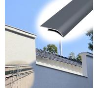 Vibeo Barre de Seuil Gouttière Murale Extérieure en Métal, Nez de Gouttière en Bec d'aigle, Moulure de Transition pour Gouttières, pour Partie Supérieure de Toit et Balcon(Gray,40mm (1.6in))