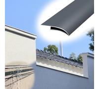 Vibeo Barre de Seuil Gouttière Murale Extérieure en Métal, Nez de Gouttière en Bec d'aigle, Moulure de Transition pour Gouttières, pour Partie Supérieure de Toit et Balcon(Gray,50mm (2in))