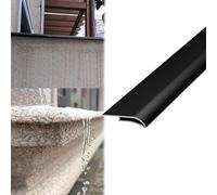 Vibeo Barre de Seuil Rebord de Fenêtre en Forme de Bec d'aigle avec Goutte d'eau, Ligne D'égouttement du Mur Extérieur, Moulure de Rive de Toit avec Goutte d'eau(Black,30mm (1.2in))