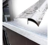 Vibeo Barre de Seuil Tuyau D'égouttement pour Mur Extérieur, Sol en Béton, Bordure D'égouttement pour Toiture, Mur, Fenêtre, Terrasse, Gouttière en Aluminium(35mm (1.4in))