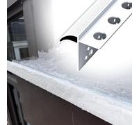 Vibeo Barre de Seuil Tuyau D'égouttement pour Mur Extérieur, Sol en Béton, Bordure D'égouttement pour Toiture, Mur, Fenêtre, Terrasse, Gouttière en Aluminium(20mm (0.8in))