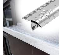 Vibeo Barre de Seuil Tuyau D'égouttement pour Mur Extérieur, Sol en Béton, Bordure D'égouttement pour Toiture, Mur, Fenêtre, Terrasse, Gouttière en Aluminium(65mm (2.6in))