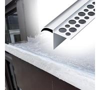 Vibeo Barre de Seuil Tuyau D'égouttement pour Mur Extérieur, Sol en Béton, Bordure D'égouttement pour Toiture, Mur, Fenêtre, Terrasse, Gouttière en Aluminium(50mm (2in))