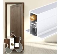 Vibeo Bas de Porte Automatique Joint de Bas de Porte, Bloc-Courant d'air | Intérieure Soulèvement et Abaissement Automatiques, Remplissage Automatique de L'espace en Bas de Porte, Montage en Surface