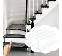 Vibeo Bloqueurs de Jouets Combleur D'espace D'escalier Ajustable avec Adhésif, Blocs Protection Transparents pour sous-canapé, Barrière de Sécurité Découpable pour Canapé(20x4 in (50x10 cm))