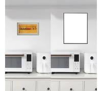 Vibeo Cache Compteur Electrique Cache-boîte à Disjoncteurs Décoratif, Armoire à Fusibles Dissimulée 40 45 50 60 70 cm, Habillage de Coffret de Compteur Vertical avec Cadre Noir(White,16x24in/40x60cm)