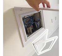 Vibeo Cache Compteur Electrique Cache-boîtier de Fusibles avec Trous D'aération, Cache-Panneau de Disjoncteurs Mural Décoratif, Plaque de Boîtier de Distribution Rabattable(20x18in/50x45cm)