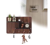 Vibeo Cache Compteur Electrique Cache de Tableau Électrique avec Étagère et Crochets, Cache Décoratif en Bois pour Boîtier de Disjoncteur, Cache de Compteur Mural(Style B,24x16in/60x40cm)