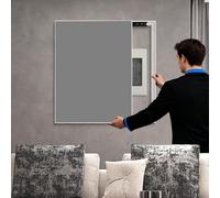 Vibeo Cache Compteur Electrique Cache-Panneau Électrique Décoratif avec Porte Coulissante, Cache-boîte à Fusibles 40 50 60 70 80 cm, Cache-boîte de Distribution Dissimulant(Style C,24x31in/60x80cm)