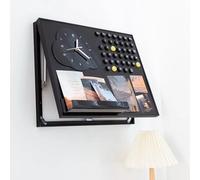 Vibeo Cache Compteur Electrique Coffret Décoratif pour Boîte à Fusibles avec Horloge, Couvre-Tableau Électrique Tableau Noir à Faire Soi-même, Panneau de Disjoncteurs Dissimulé(25x21in/63x53cm)