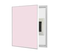 Vibeo Cache Compteur Electrique Couvercle de Tableau Électrique avec Cadre PS, Couvercle de Panneau Électrique Uni, Couvercle de Boîte à Fusibles Rabattable pour la Maison(Pink,14x18in/35x45cm)