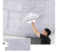 Vibeo Carrelage Adhesif Mural Carrelage Mural Adhésif Effet Marbre pour Plafond, Crédence Intérieure Adhésive Imperméable, Stickers Muraux Adhésifs Imitation Carrelage(Style A,30 pcs)