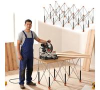 Vibeo Châssis Pliable Établi Établi à Pieds Araignée pour Menuisier, Hauteur : 85 cm, Table de Travail Pliante Supportant Jusqu’à 500 kg, Support pour Table de Chantier(15 Legs)