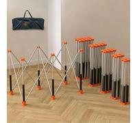 Vibeo Châssis Pliable Établi Établi Pliable avec Sac de Rangement, Table de Travail Portable en Aluminium, Support de Travail à Pieds Araignée pour Un Gain de Place(10 Legs)