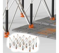 Vibeo Châssis Pliable Établi Établi Pliant Réglable pour Sols Irréguliers, Table de Travail Portable avec Pieds en Aluminium, Support de Chantier Pliable, 60-225 cm(170.5x115cm (67x45 in))