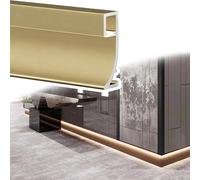 Vibeo Corniche Plafond LED Éclairage Indirect à Del avec Moulures de Corniche, Moulures de Corniche en Aluminium pour Éclairage à Del, Plinthes et Moulures de Corniche(Gold,23.5m(77.1ft))