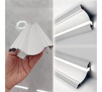 Vibeo Corniche Plafond LED Moulure de Corniche LED pour Bordure de Mur/Plafond, Diffuseur de Lumière Moulure de Corniche Linéaire, Rail de Luminaires Indirects Décoratifs(29m(95.1ft))