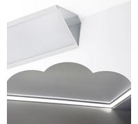 Vibeo Corniche Plafond LED Moulure de Plafond à LED, Montage en Surface, Diffuseur pour Moulure D'éclairage Indirect avec Couvercle en Acrylique, Rail en Aluminium Linéaire(White,25.5m(83.7ft))