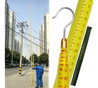 Vibeo Perche de Mesure Isolée Perche de Mesure de Hauteur Haute Tension avec Sac de Transport, Perche Rétractable Longue pour Lignards (3-18 m), Règle de Mesure de Distance(8.0m/26.2ft)