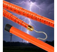 Vibeo Perche de Mesure Isolée Poteau Isolé de Hauteur pour Lignes Électriques, 5 8 12 15 18 m, Règle Télescopique pour Pylône, Tige Mesure Non Conductrice pour sous-Station(26.2ft/8.0m)