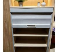 Vibeo Porte Accordéon Interieur Kit de Porte de Placard à Enroulement avec Rail, Porte Coulissante à Tambour Abattante, 50 60 80 90 100 cm Hauteur, Porte à Tambour pour Placard(26x40in(66x101.6cm))