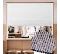 Vibeo Porte Accordéon Interieur Porte à Soufflet Étanche de 40 à 110 cm de Hauteur, Porte Roulante Décorative Blanche à Enroulement, Barrière Pliante pour Passe-Plat de Cuisine(85x85cm(33.5x33.5in))