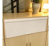 Vibeo Porte Accordéon Interieur Porte Coulissante Large à Tambour avec 2 Rails, Porte D'armoire à Enroulement 50 60 75 85 100 cm, Système D'armoire à Tambour pour Petits Espaces(50x45cm(19.7x17.7in))