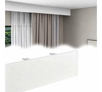 Vibeo Rail Rideaux Plafond Cache-Rideau Occultant (boîtier Seul), Corniche à Rideaux pour Fixation au Plafond, Largeur 10,5 cm, Corniche Décorative Plate pour Plafond(1.9m(6.2ft))