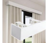 Vibeo Rail Rideaux Plafond Cantonnière Décorative Intérieure Uniquement, Boîte de Corniche en Alliage D'aluminium pour Fenêtre, Lambrequin de Fenêtre de 100 à 500 cm de Long(250cm(8.2ft))