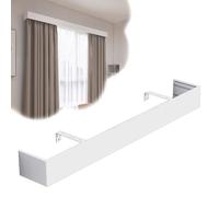 Vibeo Rail Rideaux Plafond Cantonnière Extra Longue sans Rail, 90-480 cm Corniche Murale pour Fenêtre, Boîte Cantonnière Ajustable pour Dissimuler Les Parties Disgracieuses(6ft/72in/183cm)