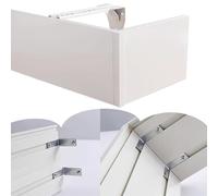 Vibeo Rail Rideaux Plafond Ensemble de Cantonnière avec Connecteurs, Boîte de Corniche Murale sans Rails, Lambrequins Métalliques pour Dissimuler Les Tringles à Rideaux(3ft/36in/91cm)