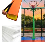 Vibeo Rembourrage pour Poteau Rembourrage pour Poteau de Basket Carré Fin, Protections de Poteau Enveloppantes sur 4 Faces, Protection de Pilier Extérieure Rembourrée(Orange,7.5x7.5in(19x19cm))