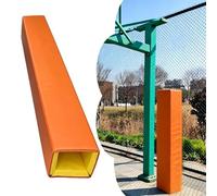 Vibeo Rembourrage pour Poteau Rembourrage pour Poteau de Basket Carré Housse de Protection Intégrale pour Poteau Extérieur Rembourrage de Sécurité pour Poteau de Terrain(Orange,7x7in (17.8x17.8cm))