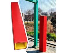 Vibeo Rembourrage pour Poteau Rembourrage pour Poteau de Basket Carré Housse de Protection Intégrale pour Poteau Extérieur Rembourrage de Sécurité pour Poteau de Terrain(Red,7x7in (17.8x17.8cm))