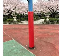Vibeo Rembourrage pour Poteau Rembourrage Rond pour Poteau de Basket 152 cm, Protection Enveloppante Intégrale pour Poutre/Colonne Extérieure, Housse Protection Rembourrée(Red,10in/25.4cm)