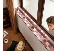 Vibeo Tapis de Rebord de Fenêtre Tapis de Rebord de Fenêtre Ultra-Fin, Coussin Absorbant et Lavable pour Fenêtre en Baie, Housse de Protection Antidérapante Découpable(Style A,50x25cm(20x10in))